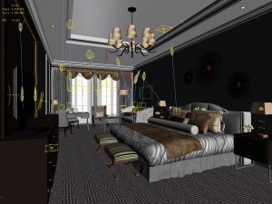 bedroom hotel suites designed a complete 163 3D 모델