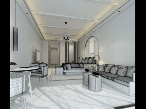 bedroom hotel suites designed a complete 165 3D Model