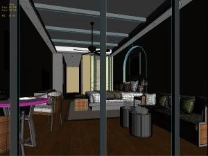 bedroom hotel suites designed a complete 165 3D Model