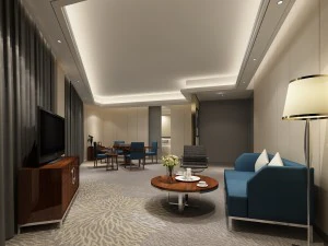 침실 호텔 스위트는 전체 166개를 설계했습니다. 3D 모델