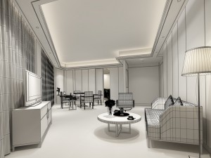 bedroom hotel suites designed a complete 166 3D Model