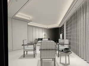 bedroom hotel suites designed a complete 166 3D Model