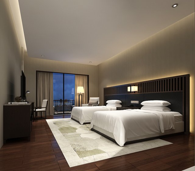 bedroom hotel suites designed a complete 167 Modelo 3D .c4d .max .obj .3ds .fbx .stl .blend 