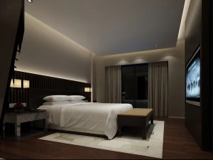 침실 호텔 스위트룸은 총 168개로 설계되었습니다. 3D 모델