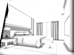 bedroom hotel suites designed a complete 168 3D Model