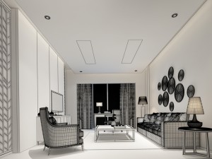 bedroom hotel suites designed a complete 168 3D Model