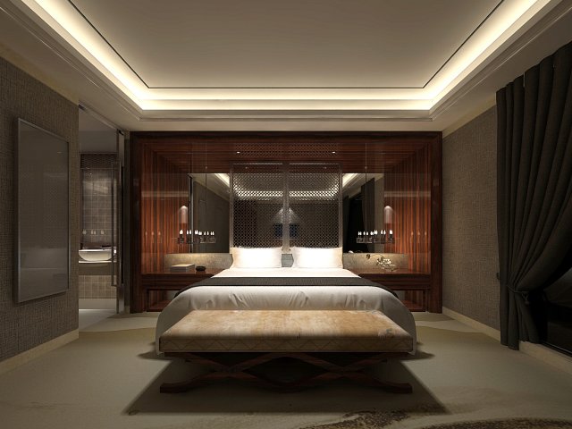 bedroom hotel suites designed a complete 170 3D 모델 .c4d .max .obj .3ds .fbx .stl .blend 