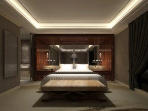 침실 호텔 스위트는 전체 170개를 설계했습니다. 3D 모델