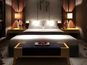 침실 호텔 스위트는 전체 173개를 설계했습니다. 3D 모델