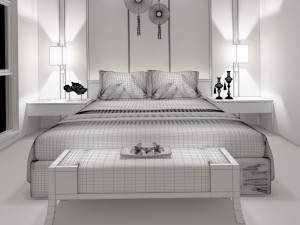 bedroom hotel suites designed a complete 173 3D Model