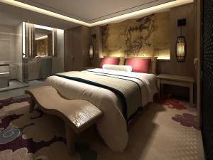 침실 호텔 스위트룸은 총 174개로 설계되었습니다. 3D 모델