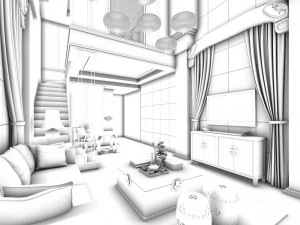 bedroom hotel suites designed a complete 174 3D Model