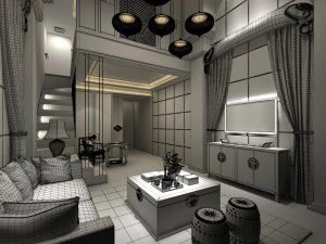 bedroom hotel suites designed a complete 174 3D Model