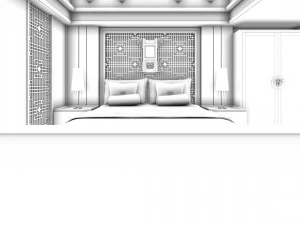 bedroom hotel suites designed a complete 175 3D Model