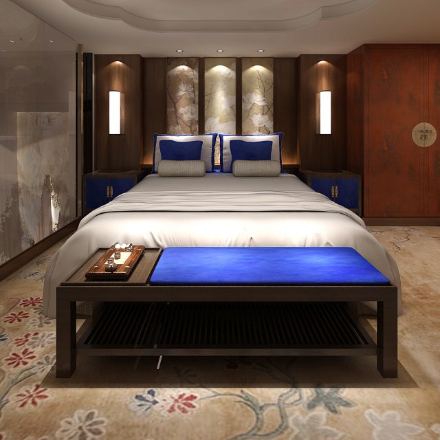 bedroom hotel suites designed a complete 176 Modelo 3D .c4d .max .obj .3ds .fbx .stl .blend 
