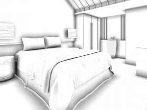 bedroom hotel suites designed a complete 177 3D Model