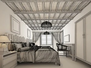 bedroom hotel suites designed a complete 178 3D Model