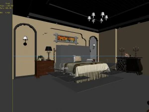 bedroom hotel suites designed a complete 179 3D Model