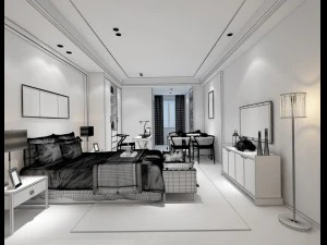 deluxe master bedroom design 01 3D Model