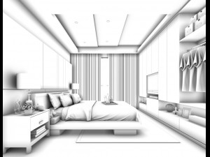 deluxe master bedroom design 02 Modelo 3D