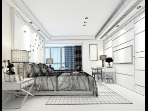 deluxe master bedroom design 03 3D मॉडल