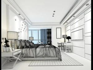 deluxe master bedroom design 03 3D Model