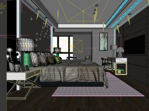 deluxe master bedroom design 03 3D मॉडल