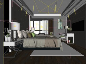 deluxe master bedroom design 03 3D मॉडल