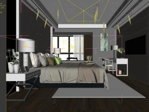 deluxe master bedroom design 03 3D Model