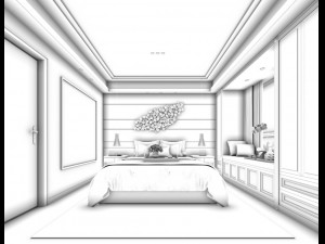 deluxe master bedroom design 05 Modelo 3D