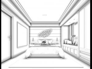 deluxe master bedroom design 05 3D Model