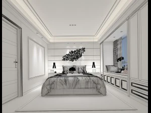 deluxe master bedroom design 05 3D Model
