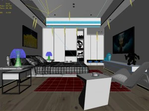deluxe master bedroom design 06 3D Model