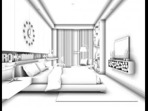 deluxe master bedroom design 08 3D Model