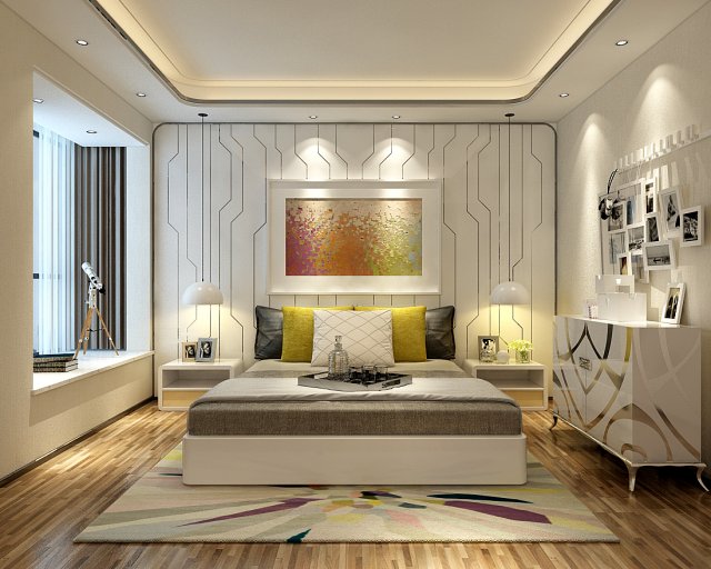 deluxe master bedroom design 10 Model 3D .c4d .max .obj .3ds .fbx .stl .blend 