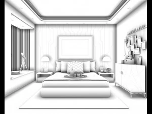 deluxe master bedroom design 10 3D Model