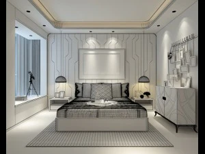 deluxe master bedroom design 10 3D Model