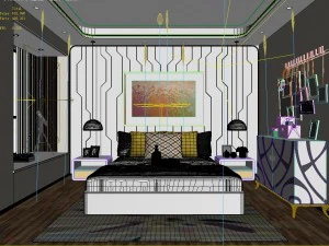deluxe master bedroom design 10 3D Model