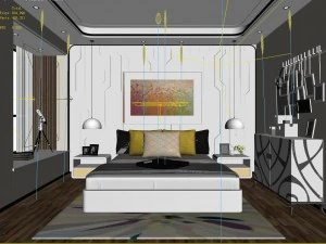 deluxe master bedroom design 10 3D Model