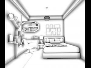 deluxe master bedroom design 13 3D Model