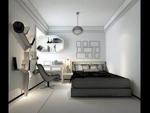 deluxe master bedroom design 13 3D Model