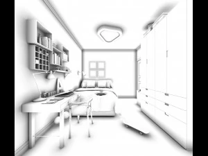 deluxe master bedroom design 16 3D Model