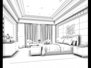 deluxe master bedroom design 23 3D Model