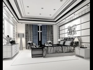 deluxe master bedroom design 23 3D Model