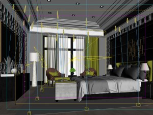 deluxe master bedroom design 23 3D Model