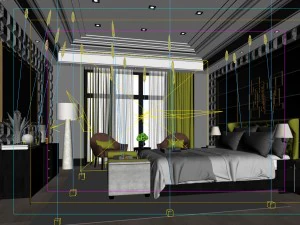 deluxe master bedroom design 23 3D Model