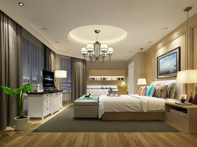 deluxe master bedroom design 24 3D Model .c4d .max .obj .3ds .fbx .stl .blend