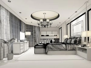 deluxe master bedroom design 24 3D Model