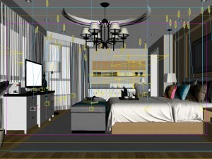 deluxe master bedroom design 24 3D Model