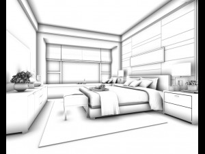 deluxe master bedroom design 25 3D मॉडल